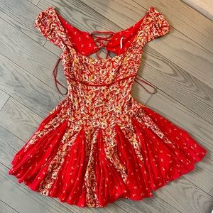 Free People Ponderosa Mini Dress in Strawberry
